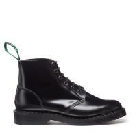 Solovair Hi-Shine 6 Eye Astronaut Boot in Black