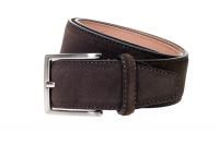 John White 35mm Belt in Brown Suede